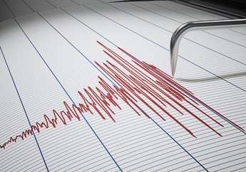 A seismogram indicates the amount of shaking during an earthquake