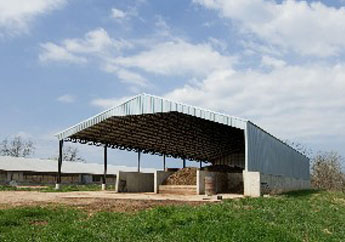 An animal waste facility built using cost-share funding.