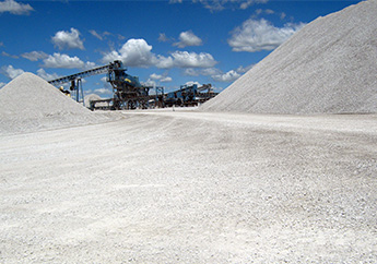 Active mining equipment and piles of mining waste
