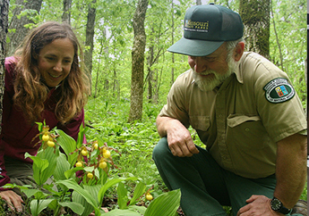 Missouri State Parks Staff discussing Missouri wildflowers