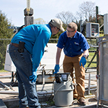 MoDNR staff provides compliance assistance to the regulated community at a wastewater plant