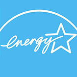 ENERGY STAR® logo with the words energy star with an arch above a star.