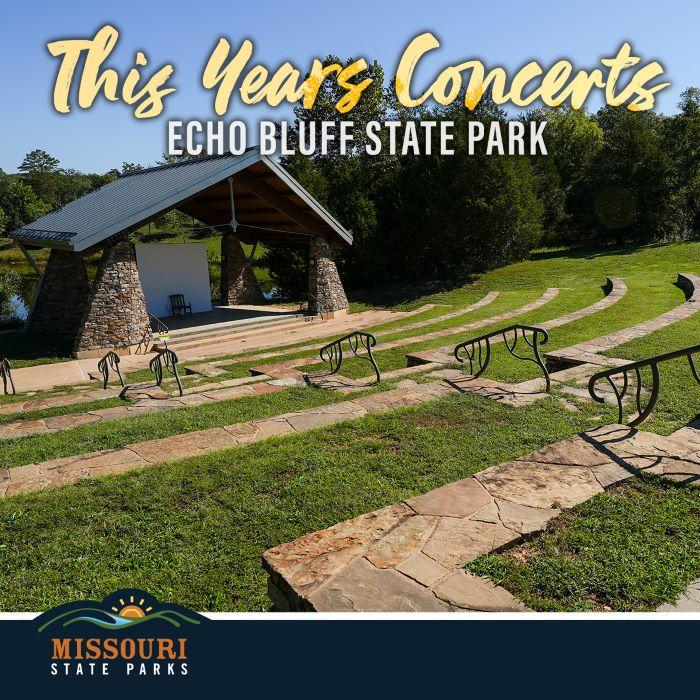 This year’s concerts shows the empty amphitheater with a stage and seats that are actually grassy steps waiting to be filled up. 