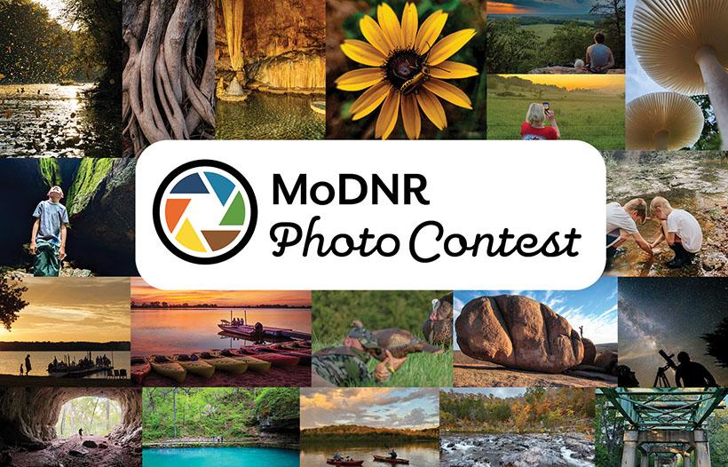 MoDNR photo contest logo with a composite photo including all winning photographs