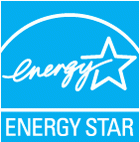 ENERGY STAR® logo with the words energy star with an arch above a star.