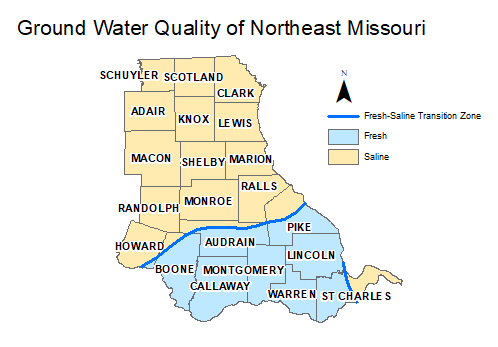 Groundwater Quality of Northeast Missouri map