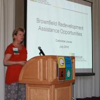 MoDNR employee Catherine Jones presenting at the 2015 Conference