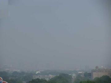 Picture of a poor visibility, raining day in Saint Louis.