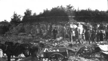 Historical Limestone Bethany Falls Quarry west of Trenton, Grundy County