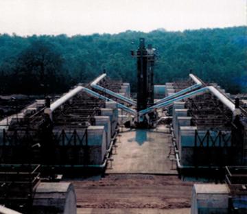 Photograph of charcoal kiln after air quality emissions where restricted. 