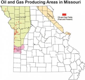 MGS Oil and Gas Producing Areas map PUB0652