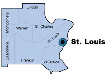 St. Louis Regional Office Counties Map
