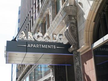 Arcade Apartment Building entrance