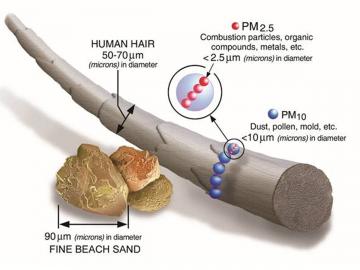 EPA diagram explaining Particulate Matter