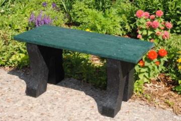 A small bench made from recycled scrap tires