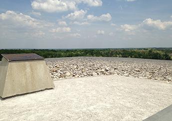 The view of St. Charles County from the viewing platform at the top of the Weldon Spring Site disposal cell.