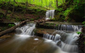 2nd Place Unique Places Category taken by Joseph Howard - Springtime Waterfalls at Don Robinson State Park