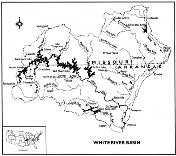 Interstate Waters White River Basin map