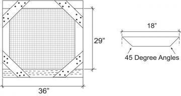 Wood and Wire Cage-Type Composting Bin Dimensions