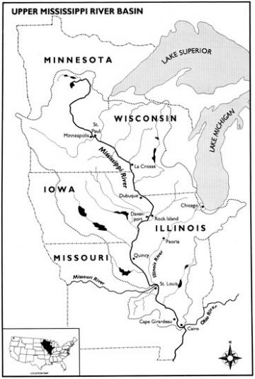 Interstate Waters Upper Mississippi River Basin map