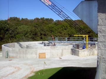 Concrete treatment unit located at the Seneca Wastewater Treatment Plant
