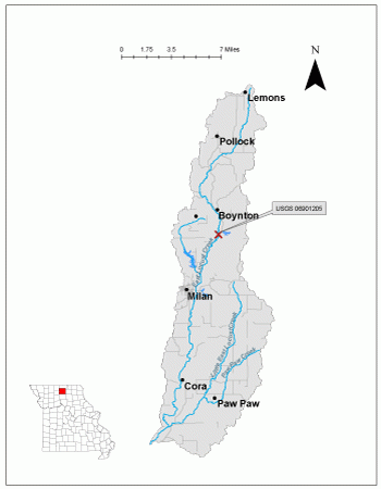 Streamgage East Locust Creek Boynton Figure 1