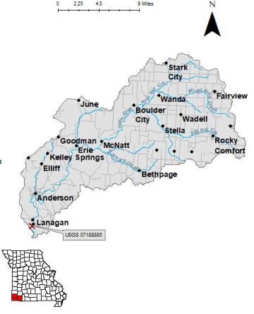 USGS Streamgage - Indian Creek near Lanagan Figure 1