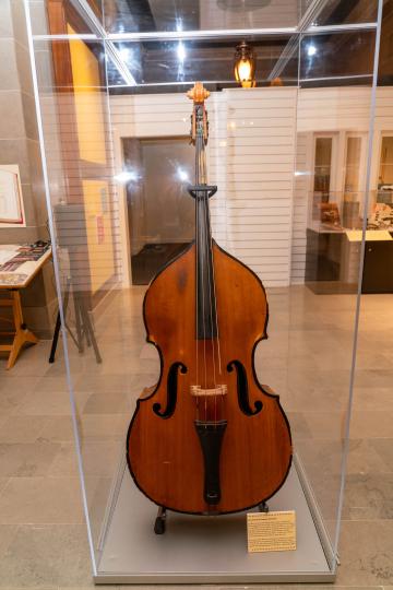 The new home of Lee Mace’s bass is in the Trailblazers exhibit at the Missouri State Museum.