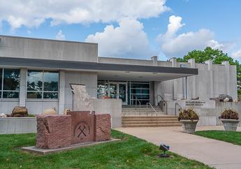 Front entrance of the Missouri Geological Survey's Buehler Building