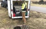 Environmental emergency response uses a robotic sewer camera to help the City of Bonne Terre map its stormwater system.