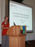MoDNR employee Catherine Jones presenting at the 2015 Conference